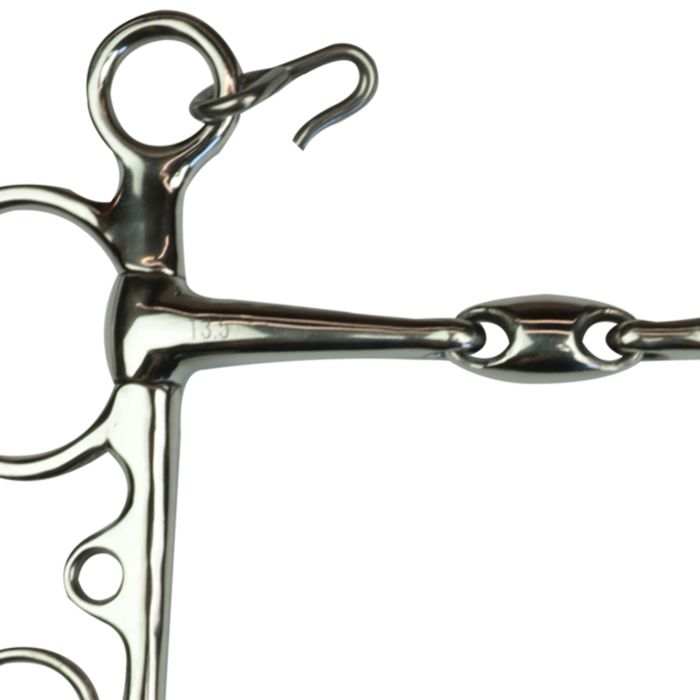 Pelham Plein En Acier Inox Avec Olive et Aiguilles Longues