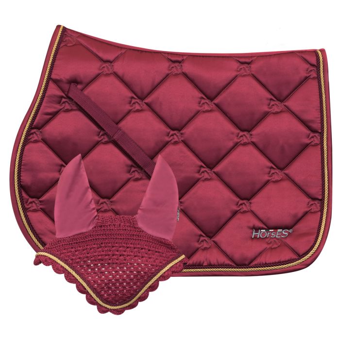 Horses Estelle Jumping Saddle Pad + Fly Veil