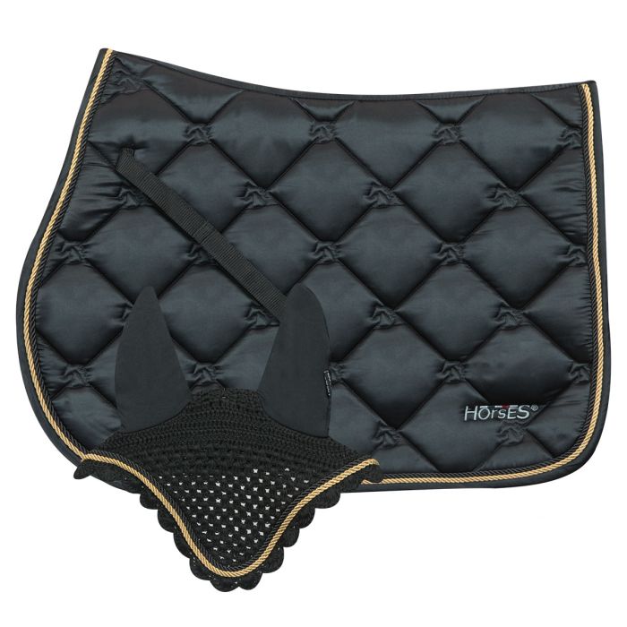 Horses Estelle Jumping Saddle Pad + Fly Veil