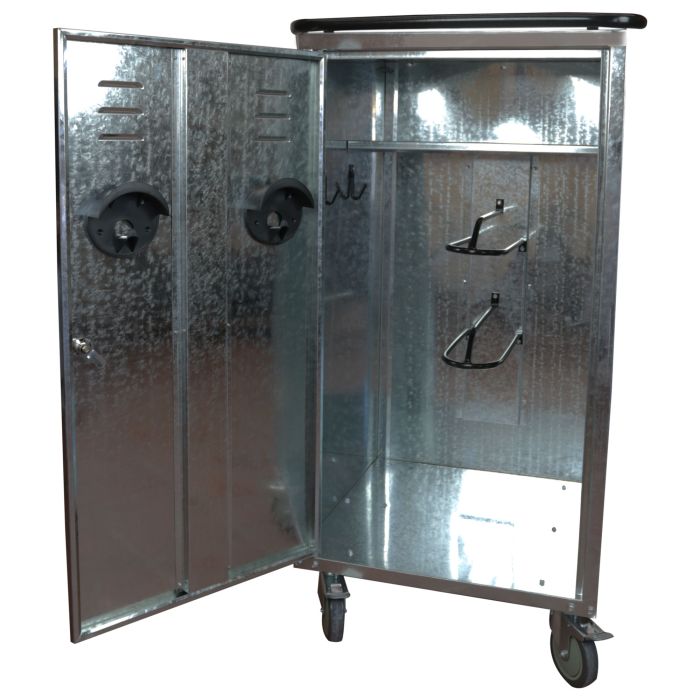 Tack Trunk for Two Saddles with Wheels