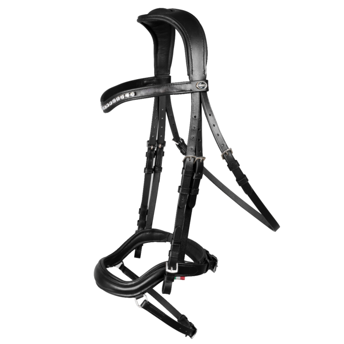 Briglia PRO-Anatomica In Pelle Per Cavallo - Design Curvo E Imbottito - Foto 5