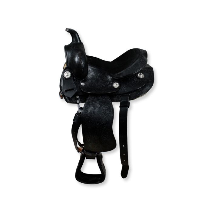 Sella Western Texas Per Pony - Marca Silver Horse, Misura 8'' (20cm), Colore Marrone - Foto 3