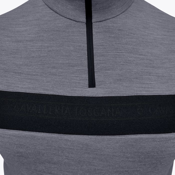 Cavalleria Toscana Women's T-Shirt Wool Long Sleeve with Zip 
