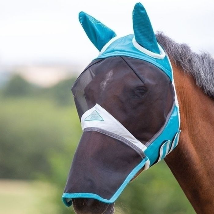 Máscara Shires Fine Mesh con Protector Nariz