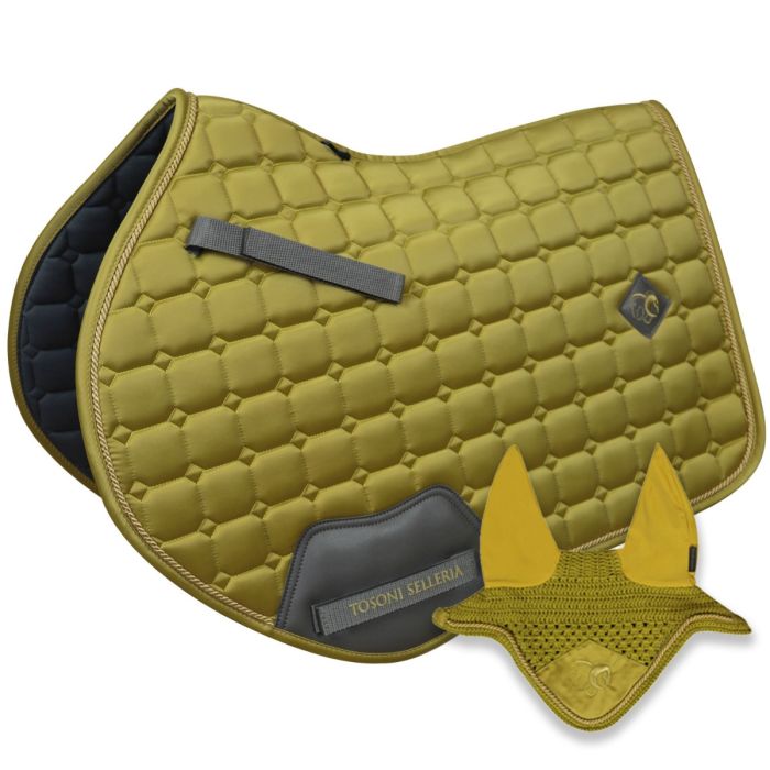 Tosoni Selleria Luxury Saddle Pad + Fly Hood Set