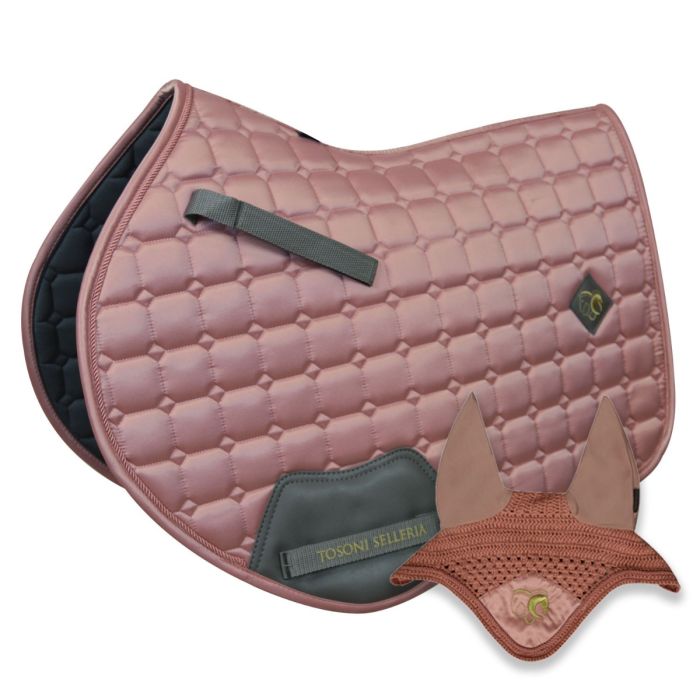 Tosoni Selleria Luxury Saddle Pad + Fly Hood Set