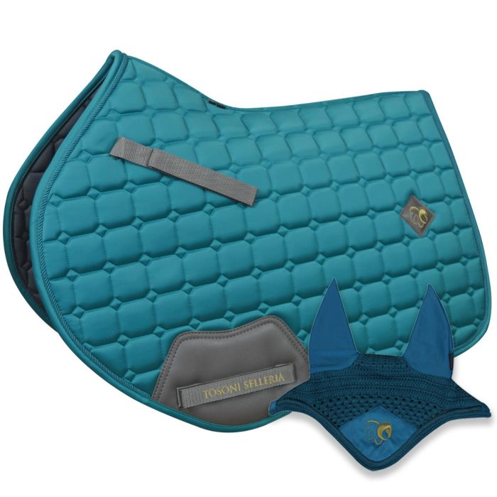 Tosoni Selleria Luxury Saddle Pad + Fly Hood Set