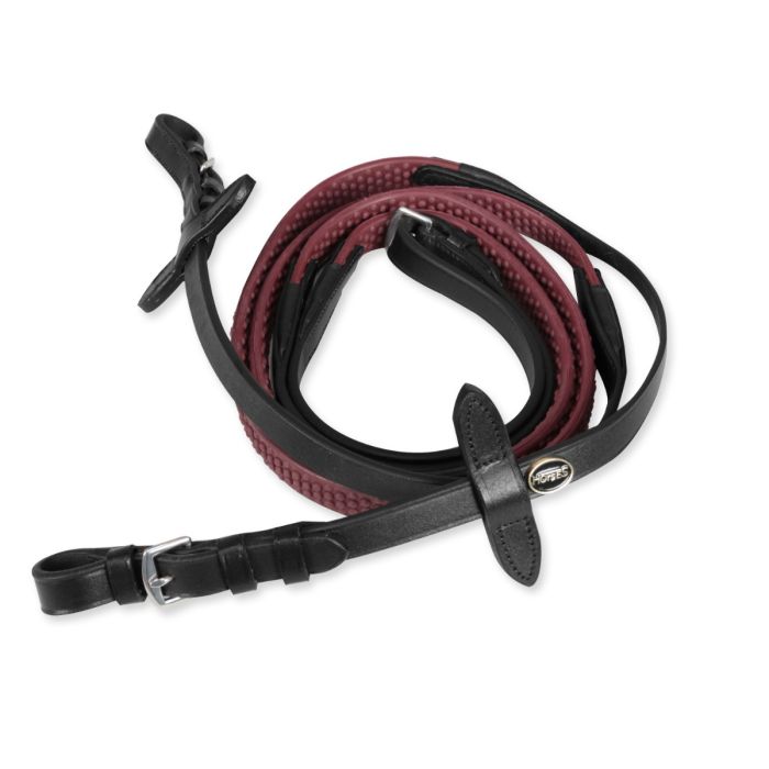 Rhinegold Flexi-Zügel Aus Leder – Mit Gummi überzogen, 137,2 Cm Lang, 1,6 Cm Breit
