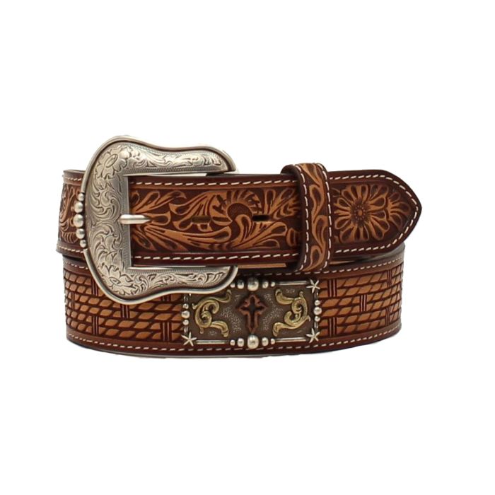 Ceinture Western Tony Lama Autruche Noire Taille 32 - Concho Strass, Style Cowgirl, Neuf Sans étiquette