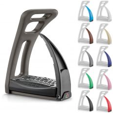 Regun Horse Stirrup-1 Paio di staffe Nere ad Alta Resistenza per Cavalli Staffe da Equitazione in plastica di qualit/à Durevole Small