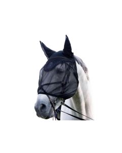 Maschera Antimosche Shires A Maglia Fine Per Cavalli – Con Frangia Nasale E Copriorecchie, Taglia Pony Unisex
