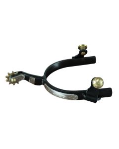 Èperons Western Noirs "Classic Gold"