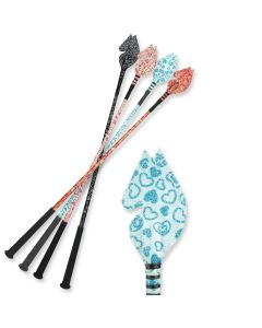 Riding Crop with glittered hearts