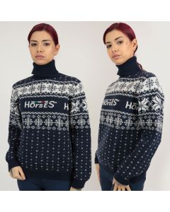 Horses Happy Christmas Women's Turtleneck