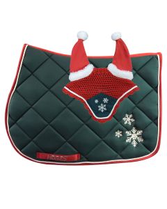 Horses Weihnachts Set Sattelunterlage + Fliegenohren Christmas Deluxe