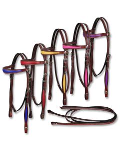 Bridon avec rênes colorées