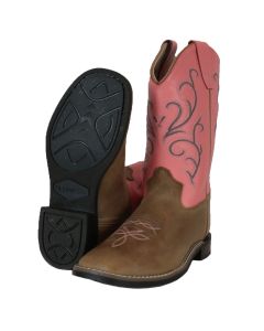 Bottes Western Youth Old West Pink