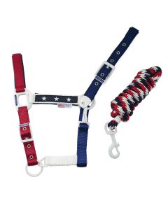 Pool's Usa Flag Halter with Lead Rope