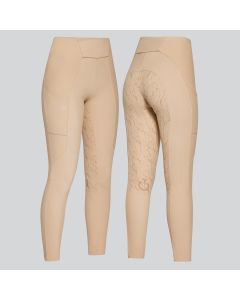 Cavalleria Toscana Damen Reit Leggins Perforated Full Grip