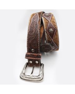 Cinturón Western de Hombre Ariat Calf Hair Concho