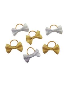 Gummibänder mit Glitzer Schleife