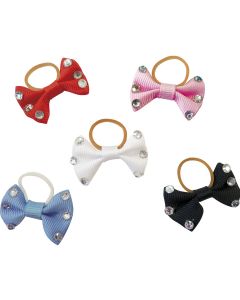 Gummibänder mit Schleife und Glitzer