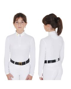 Polo Concorso Bambina Equestro Warm+ Manica Lunga Felpata