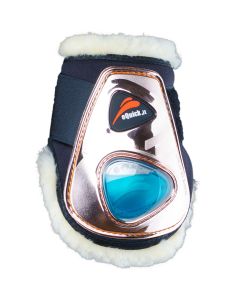 Fetlock Boots eQuick eShock Rosegold Wool Velcro