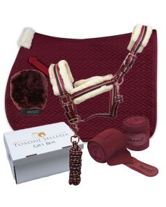 Horses Geschenk Set Devon Bordeaux