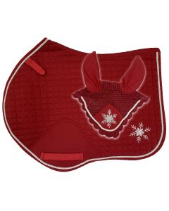 Set Sottosella + Cuffietta Horses Christmas