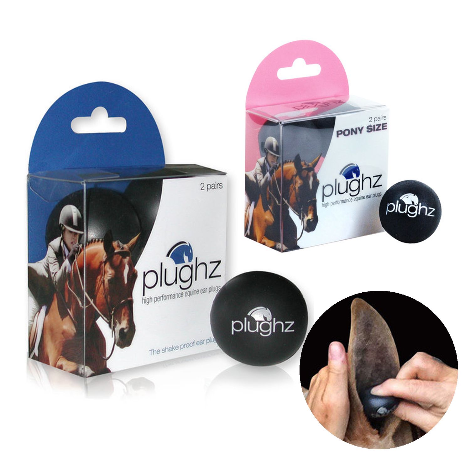 Plughz Pony Equine Ear Plugs 2 Pairs 