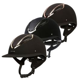 Casco Equitazione Lami-Cell Artemis: Nero/oro Rosa, Taglia L (57-61 Cm), Con Inserti Glitter - 3