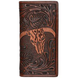 Portafoglio Uomo Western Bifold Portafoglio Uomo Bifold Texas Western Mimetico Nero - Con Taschino Per Assegni, Stile Western Portafoglio Bifold Mimetico Nero - Foto 13