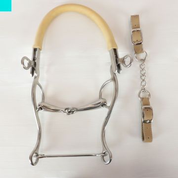 Hackamore Con Morso Inox Nasiera Ricoperta In Gomma