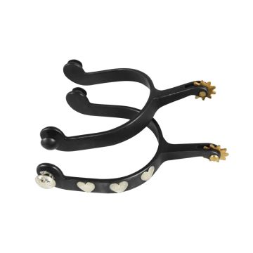 Éperons D'équitation Cowboy En Acier Noir - 2 Pièces Avec Clochettes - Protection Anti-accroche - Pour Compétition Et Entraînement