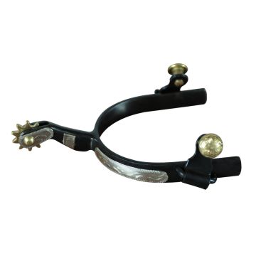 Western Reitsporen Schwarz "Classic Gold"