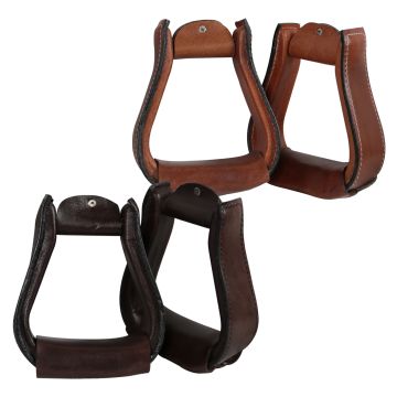 "Plain" Western Stirrups Smooth Leather
