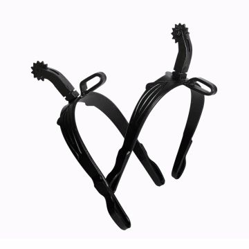 Spanische Sporen mit gekrümmten Stengel und Rad