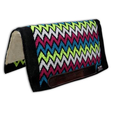 Sottosella Western In Pile Per Cowboy - Nero/Blu, 32x32 Cm, 100% Cotone - Foto 5