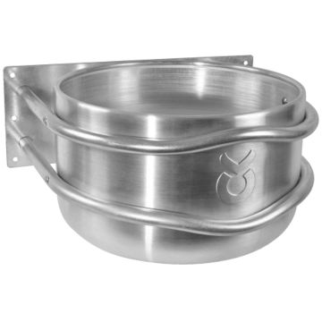 Mangiatoia Kerbl In Alluminio Tonda Da Parete