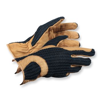 Leather Gloves Mesh Back