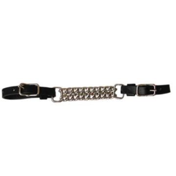 Leather Double Curb Chain 