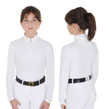 Polo Concorso Bambina Equestro Warm+ Manica Lunga Felpata