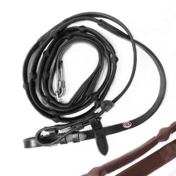 Riendas Equityum de Cuero y Goma Padded
