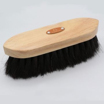 Equityum Horsehair Bristle Brush Wooden Handle