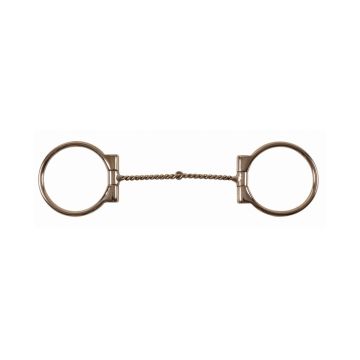 Pool's Twisted Wire D Ring Snaffle Bit  Stainless Steel
