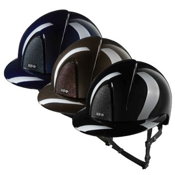 Casco Equitazione Kep Italia Smart Nova Metal Polish Star Visiera Polo 