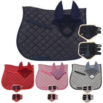 Horses Sattelunterlage und Fliegenohren + Gamaschen Bright Plus