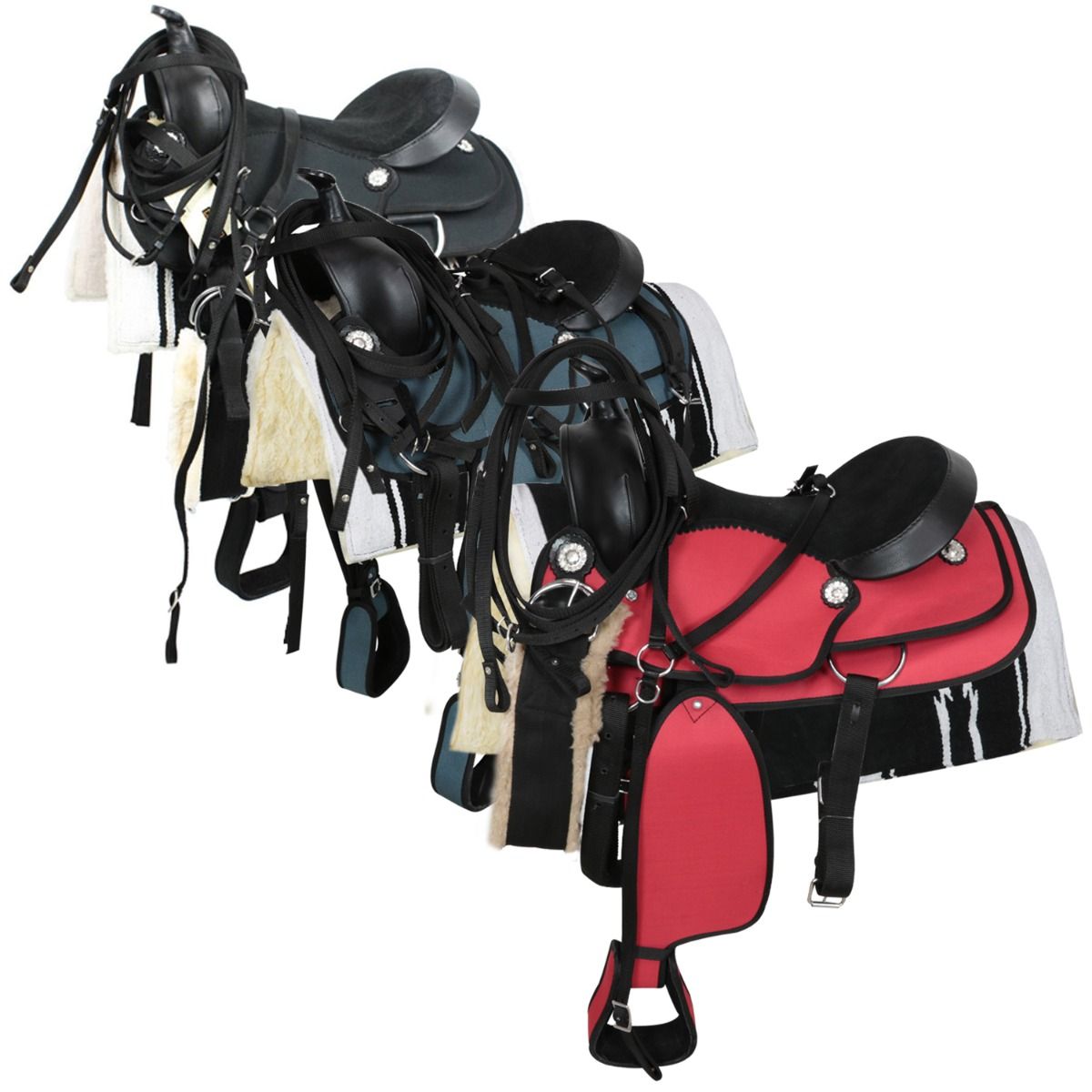 Tahoe de selle de cheval Imprimé Zèbre Trail synthétique 7