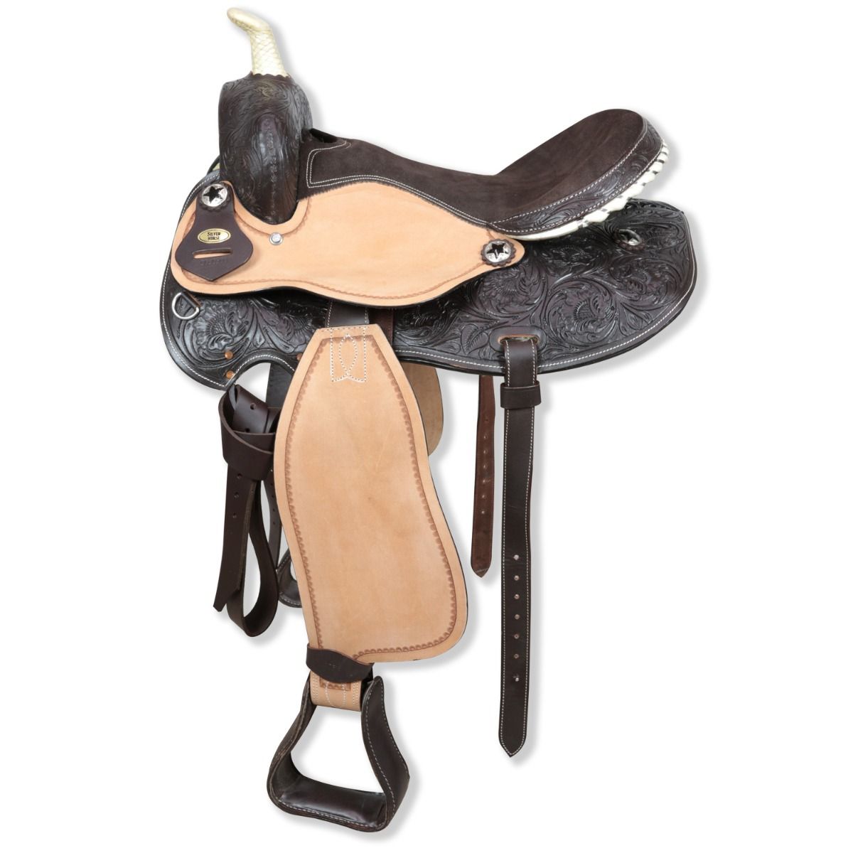 Selle Western Cuir Premium – D&L Saddlery – Taille 12-18 – Course Trail – Neuve